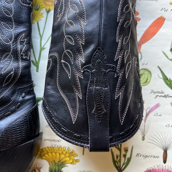 Vero Cuoio Vintage Embroidered Cowboy Boots - Women’s 8 - Made In Italy - Picture 13 of 16